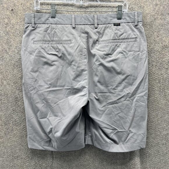 Greg Norman Shorts Mens 34 Gray Golf Chino Stretch Performance Flat Front - Picture 2 of 10
